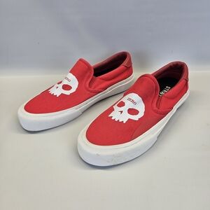 Straye Shoes Ventura XR Zero Red Skull Slip On Mens 10 Womens 11.5